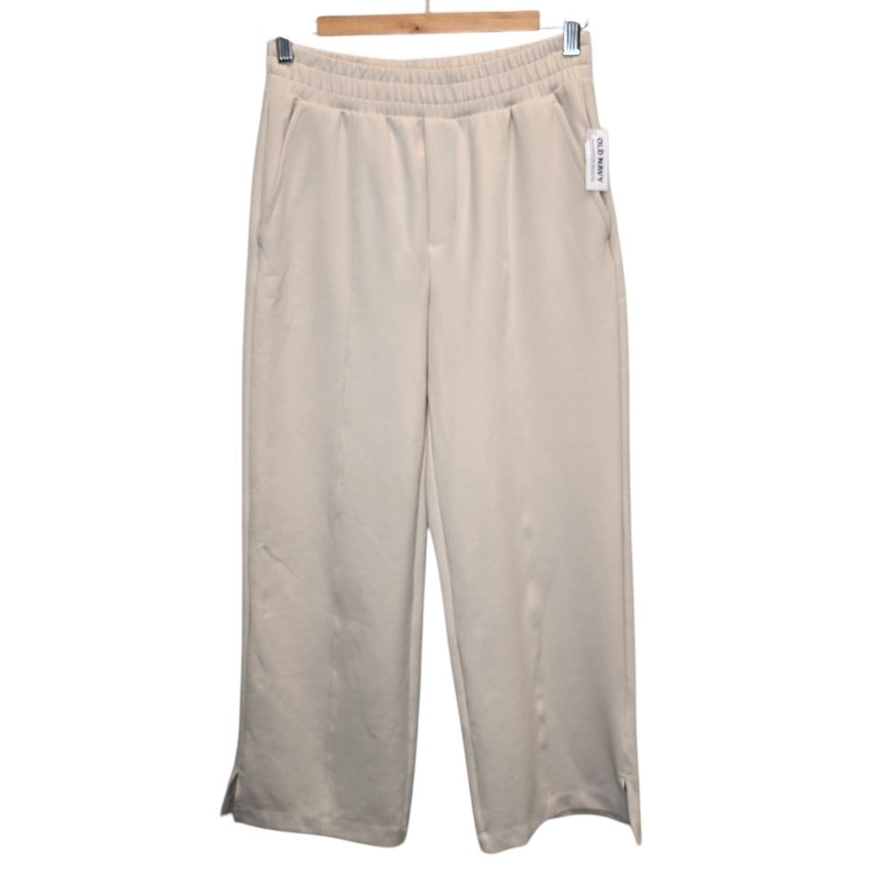NWT Old Navy Active Womens S Petite High Rise Dynamic Fleece Wide Leg Pants